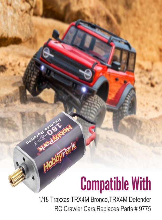 HobbyPark High Torque 180 50T Brushed Motor with 11T Pinion Gear for Traxxas TRX4M Upgrades 1/18 RC Crawler Car Aceessories - Image 5